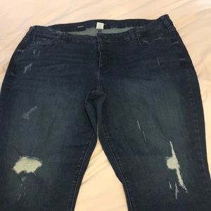 Lane Bryant distressed skinny jean